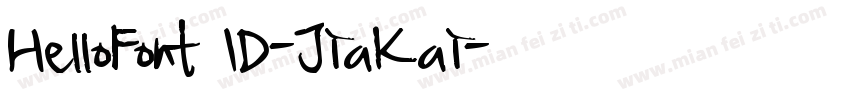 HelloFont ID-JiaKai字体转换
